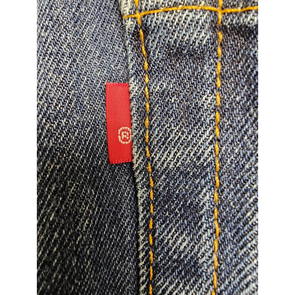 Levis 505 Regular Fit Straight Leg Jeans Mens 38x30 Medium Wash Blue Cotton - Picture 7 of 8